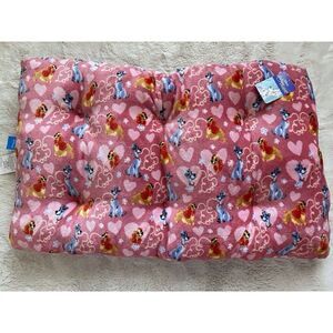 Disney Lady And The Tramp Dog Pillow Pet BED Super Soft 23” X 36” Pink Hearts